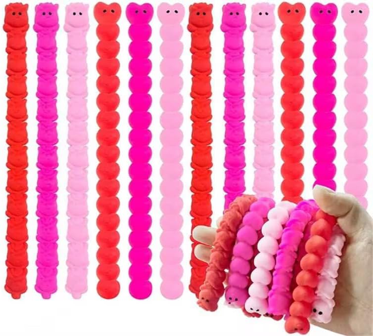 Photo 1 of .48 Pcs Valentine's Day Sensory Fidget Toys Colorful Valentines Love Rose Stretchy String Bulk Autism Stretchy Fidget Toy for Boy Girl Adults Gifts Party Favors Classroom Rewards Stress Relief

