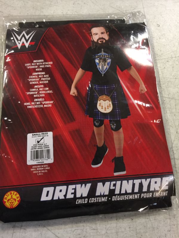 Photo 2 of Boys Drew Mcintyre Costume - Wwe- SIZE 5-7