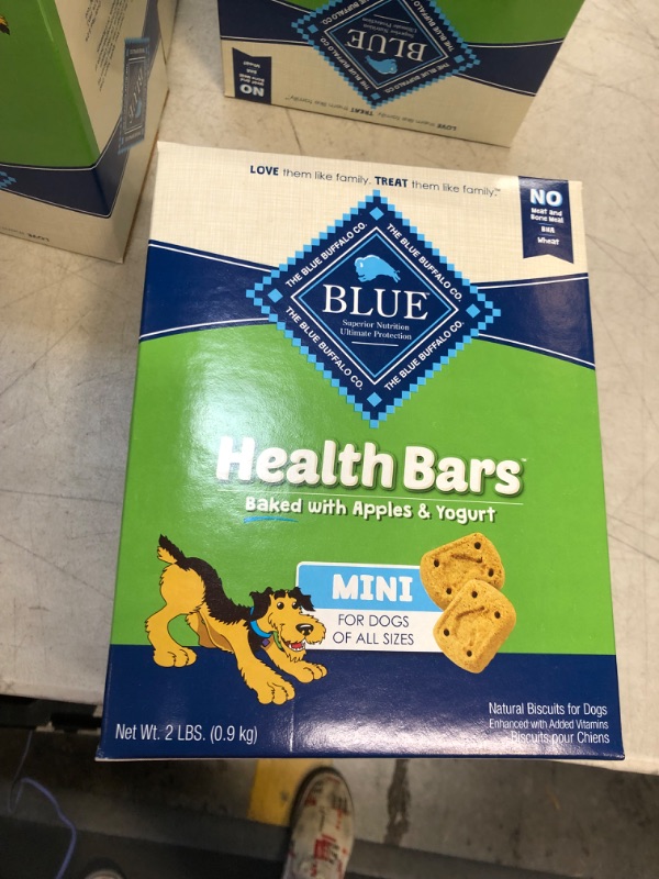Photo 2 of Blue Buffalo Health Bars Mini Natural Crunchy Dog Treats Biscuits, Apple & Yogurt 32-oz Box MINI-Apple & Yogurt 32 Ounce (Pack of 1) feb 2024