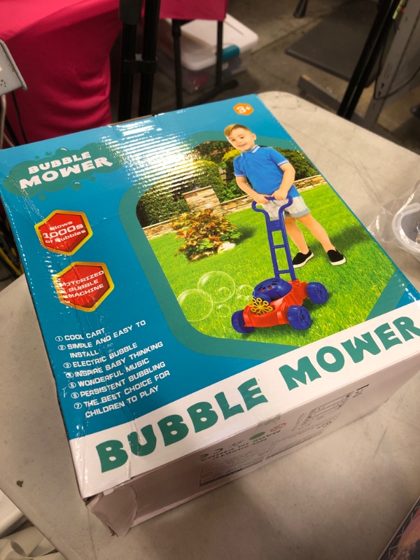 Photo 1 of Bubble Lawn Mower Machine for Toddler 1-5, Bubble Push Toy Gift for Boys and Girls, Kids Bubble Blower Machine for Outdoor, Christmas Birthday Gifts for Preschool - Purple