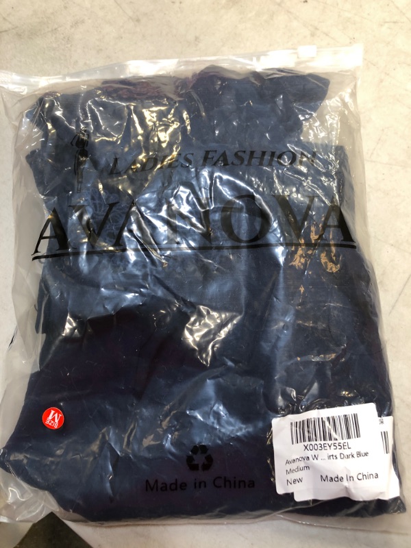 Photo 1 of Avanova Women's Ruffle Long Sleeve V Neck Sexy Backless Lace Trim Chiffon Blouse Shirts Medium Dark Blue