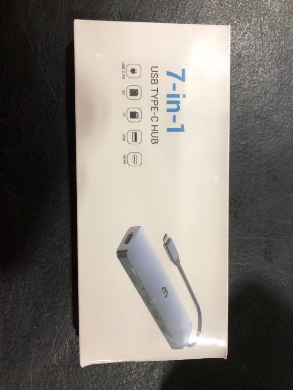 Photo 1 of USB C Hub,TOTU Slim 7-in-1 USB C Hub, with 4K HDMI Displays, SuperSpeed USB Devices, USB 3.0 Ports, SD/TF Card Readers Plus 100W Power Delivery and Rapid Charging, Connect Your USB C Devices