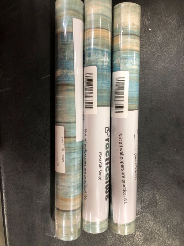Photo 1 of 3 rolls practicalWs Wood Wallpaper Rustic Self-Adhesive Removable Faux Wood Peel and Stick Wallpaper Distressed Wood Plank Grain Shiplap Wall Paper Vintage Wood Panel 11.8''x78.7'' Roll 11.8" x78.7"