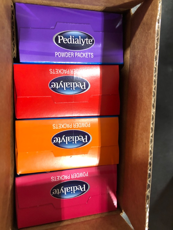 Photo 1 of Pedialyte Powder Packets 4 Boxes esp date 03/2025