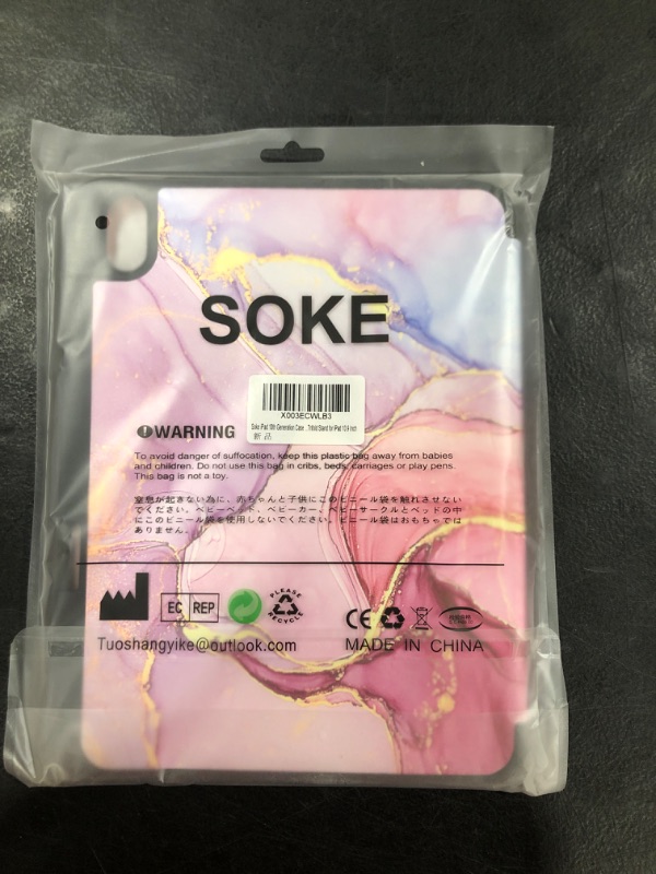 Photo 1 of Soke New iPad 10th Generation case 2022 10.9 Inch with Pencil Holder - [Full Body Protection + Auto Wake/Sleep+ Soft TPU Back Cover]