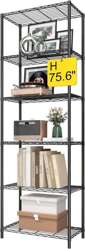 Photo 1 of HOMEFORT 6-Tier Wire Shelving, 6 Shelves Unit Metal Storage Rack, Durable Organizer, Perfect for Pantry Closet Kitchen Laundry Organization