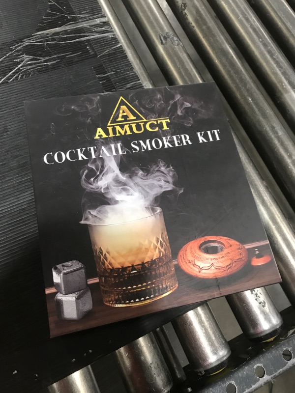 Photo 2 of AIMUCT Cocktail Smoker Kit with Torch and 2 Ice Cubes Old Fashioned Smoker Kit 6 Pack Flavor Wood Chips Whiskey Smoker kit Drinker Bourbon Smoker Kit Perfect Bourbon Whiskey Gift for Men Father