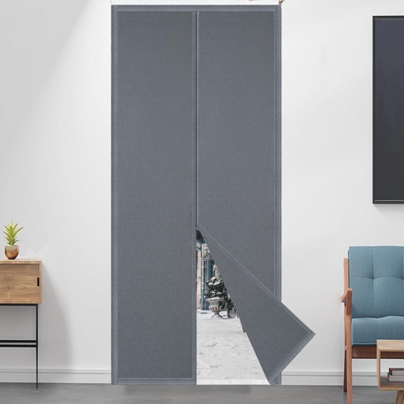 Photo 1 of LIAMST Magnetic Thermal Insulated Door Curtain,Upgraded-Fabric Self Closing Door Curtains,Temporary Door Thermal Curtains Keep Warm Winter&Cool Summer,Layered Fabric Privacy Barn Cover
