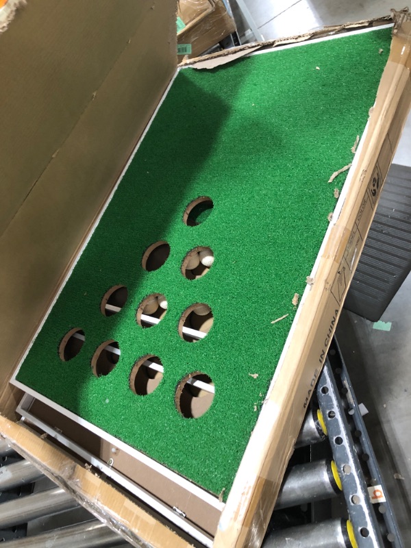 Photo 2 of Swing Sports Golf Pong Game - Indoor or Outdoor Golf Pong Chipping Game with Portable Boards, Turf Mats, Balls, and Cups