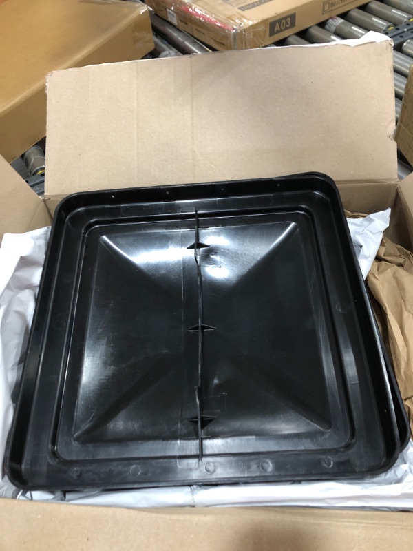 Photo 2 of LBK 14" Universal RV, Trailer, Camper, Motorhome (Black 2 Pack) Roof Vent Cover - Vent Lid Replacement , Made In USA