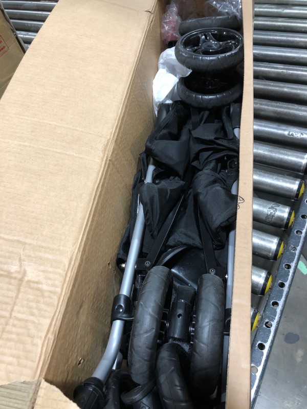 Photo 2 of Summer 3Dlite ST Convenience Stroller, Black & Gray - Lightweight Stroller with Steel Frame, Large Seat Area, Multi-Position Recline, Large Storage Basket - Infant Stroller for Travel and More Gray/Black