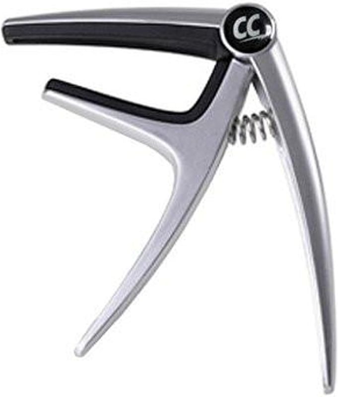 Photo 1 of 2 PACK ChromaCast Six String Silver Metal Guitar Capo for Electric and Acoustic Guitars 