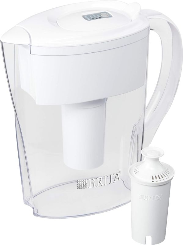 Photo 1 of Brita 6-cup Space Saver Water Pitcher with Cartridge - White 