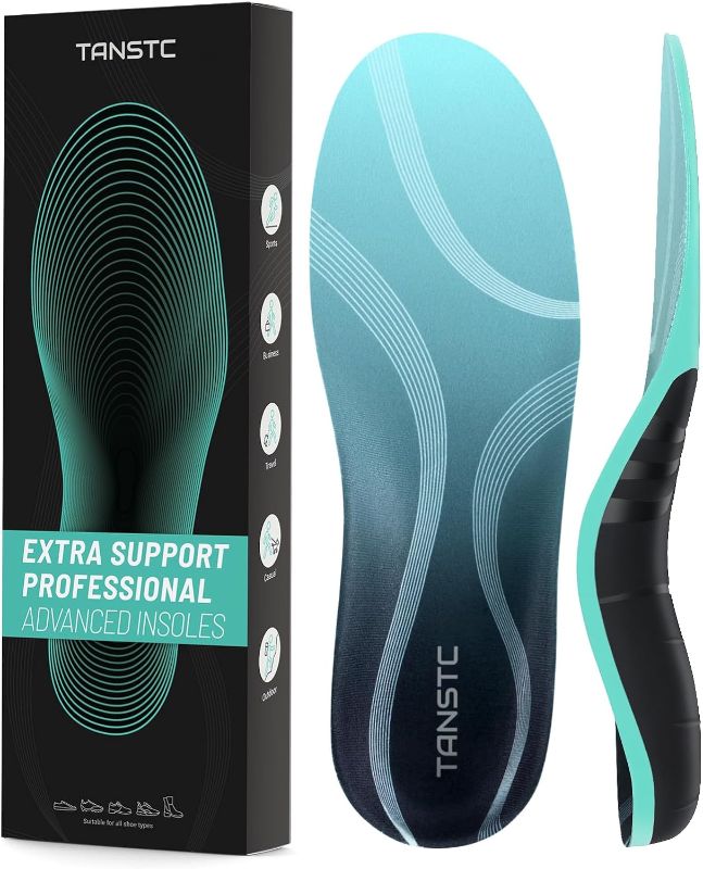 Photo 1 of TANSTC High Arch Support Insoles for Shoes - Reduce Foot Pain, Improve Balance, and Provide Arch Support SIZE XL, MENS 10-12, WOMENS 12-14