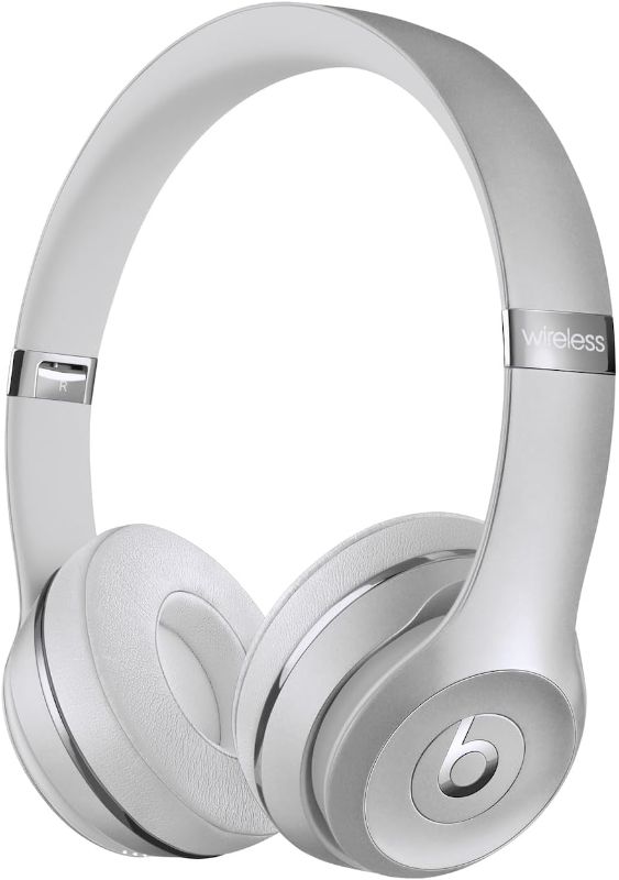 Photo 1 of  Beats Solo3 Wireless On-Ear Headphones - Apple W1 Headphone Chip, Class 1 Bluetooth, 40 Hours of Listening Time, Built-in Microphone - Silver 