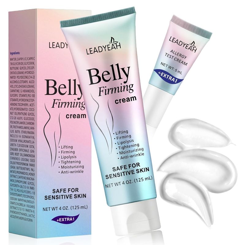Photo 1 of Leadyeah B Flat Belly Firming Cream - Moisturizing, Firming for Stomach, Thighs and Butt, Body Lotion for Women and Men, 125+5ML 
