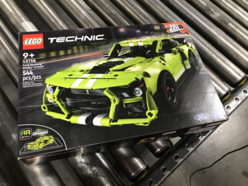 Photo 2 of  LEGO Technic Ford Mustang Shelby GT500 Building Set 42138 - Pull Back Drag Race Toy Car Model Kit, Featuring AR App for Fast Action Play, Great Gift for Boys, Girls, and Teens Ages 9+ 