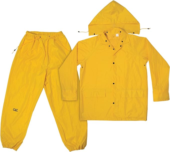 Photo 1 of CLC Custom Leathercraft Rain Wear R1023X Yellow Polyester 3-Piece Rain Suit - 3XLarge