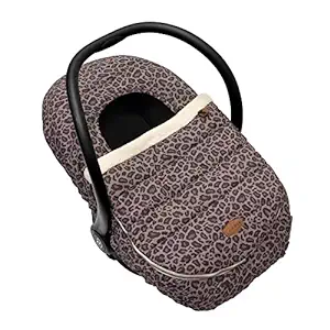 Photo 1 of JJ Cole Winter Baby Car Seat Cover - Winter Car Seat Cover for Baby Seat or Stroller - Infant Car Seat Covers with Warm Sherpa Lining - Leopard