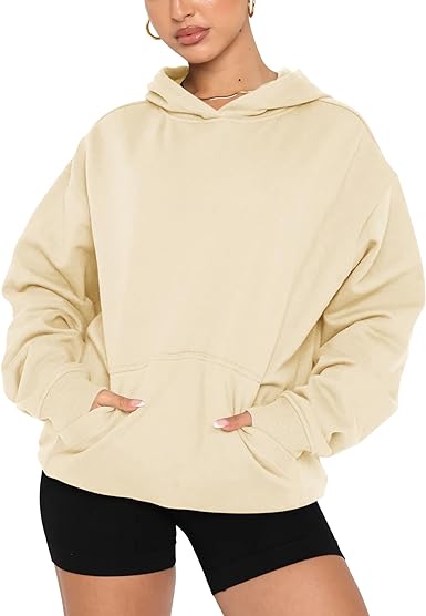 Photo 1 of TICTICMIMI Womens Casual Hoodies Sweatshirts Fleece Oversized Long Sleeve Tops Cute Loose Y2K Pullovers with Pocket XL 
