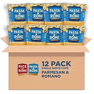 Photo 1 of Quaker Roni Cups Mix 2.32 oz Pack of Cups, Parmesan & Romano Cheese Pasta, 27.84 Ounce, (Pack of 12) BB 05.05.24