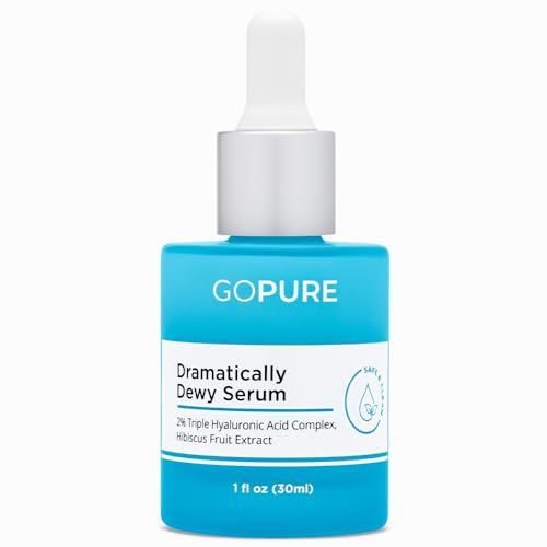Photo 1 of GoPure Hyaluronic Acid Dramatically Dewy Serum - Hyaluronic Acid Serum for Face in a Nourishing Formula with Aloe Vera and Hibiscus Extract for Visibl