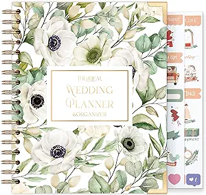 Photo 1 of Wedding Planner Book and Organizer for the Bride - Keep Everything Organized & Together - Beautiful Engagement Gift for Couples,Bride To Be Gifts - Hard Cover & Pockets (Wedding Leafy Edition)