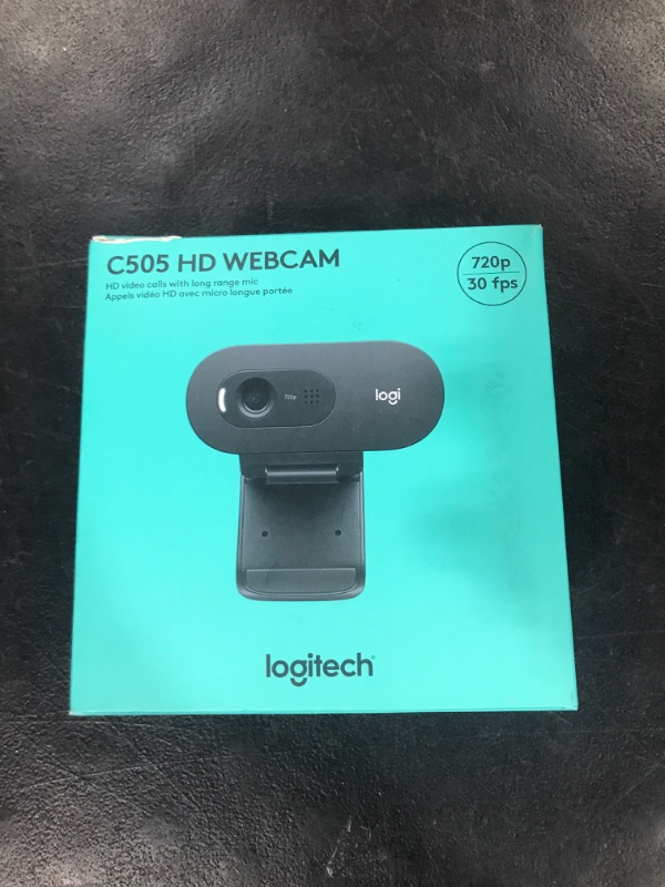 Photo 2 of Logitech C505 Webcam - 720p HD External USB Camera for Desktop or Laptop with Long-Range Microphone, Compatible with PC or Mac Retail