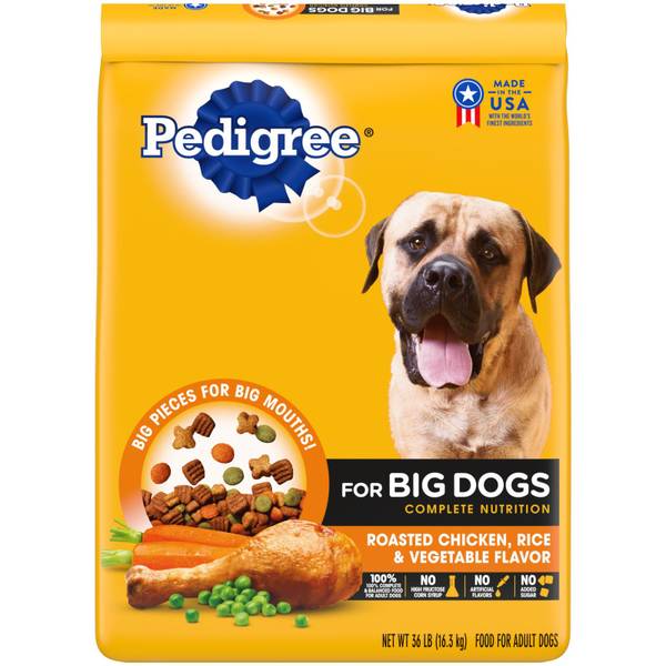 Photo 1 of Pedigree Roasted Chicken, Rice & Vegetable Flavor Big Dogs Adult Complete Nutrition Dry Dog Food - 40lbs BB 07.19.24