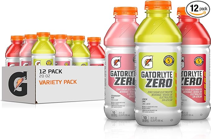 Photo 1 of Gatorlyte Zero Variety Pack, Zero Sugar Hydration, 20 Fl Oz (Pack of 12) BB 08.12.24