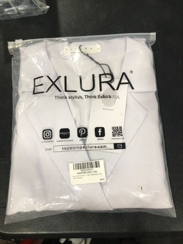 Photo 1 of EXLURA Women's Formal Sleeveless Wrap Dress Summer 2024 V Neck Business Casual Work Dresses Cocktail Party Mini Dress SIZE XS