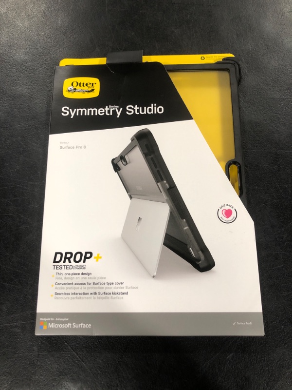 Photo 2 of OtterBox Symmetry Studio Series Case for Microsoft Surface Pro 8 - Black Crystal