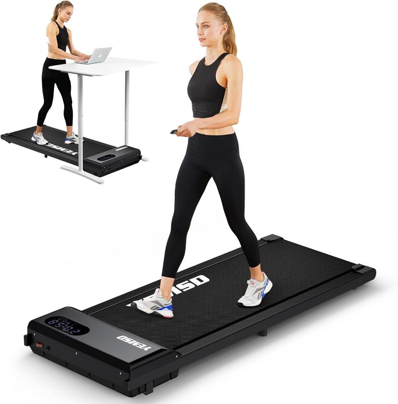 Photo 1 of Walking Pad, Under Desk Treadmill for Home and Office, 2 in 1 Portable Walking Pad Treadmill with Remote Control, LED Display, 330lbs Weight Capacity
