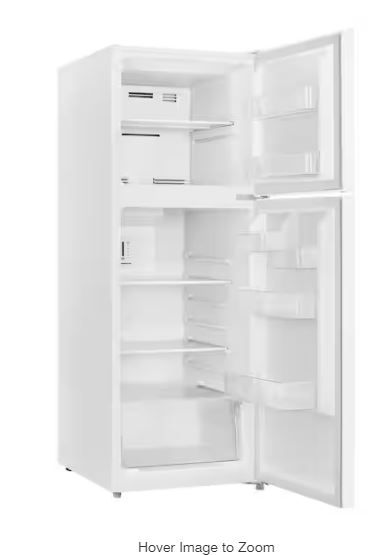 Photo 1 of 10.1 cu. ft. Top Freezer Refrigerator in White

