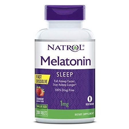 Photo 1 of Natrol Melatonin 1mg Strawberry-Flavored Dietary Supplement for Restful Sleep 200 Fast-Dissolve Tablets 200 Day Supply 200 Count (Pack of 1)
