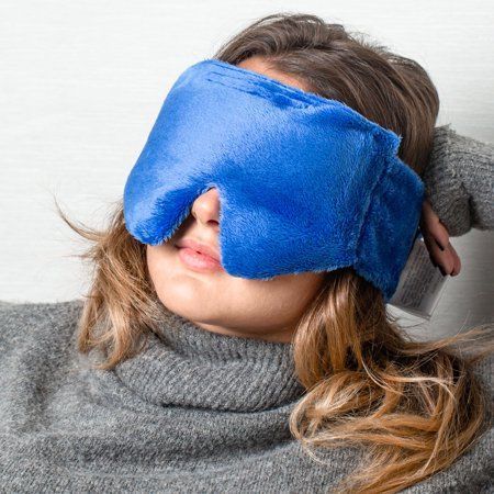 Photo 1 of Huggaroo Gem Aromatherapy Heated Eye and Sleep Mask with Gel Ice Pack, Blue | CVS
