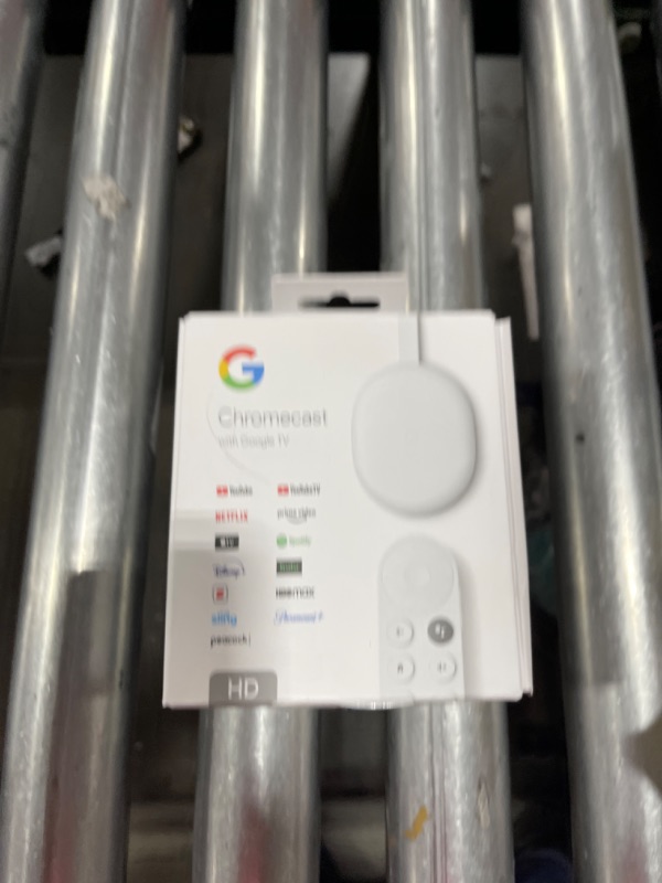 Photo 2 of Chromecast with Google TV (HD) - Streaming Stick Entertainment on Your TV with Voice Search - Watch Movies, Shows, and Live TV in 1080p HD - Snow