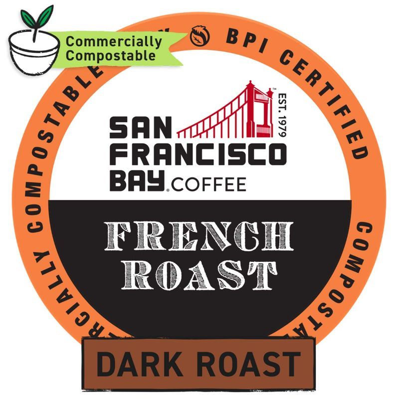 Photo 1 of San Francisco Bay Compostable Coffee Pods - French Roast (120 Ct) K Cup Compatible including Keurig 2.0, Dark Roast BB JUNE 6 2024