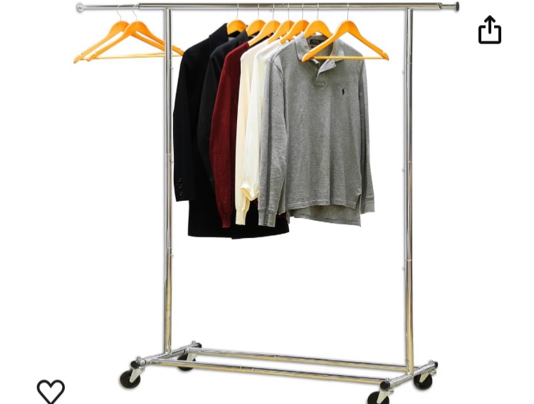 Photo 1 of Simple Houseware Heavy Duty Clothing Garment Rack, Chrome