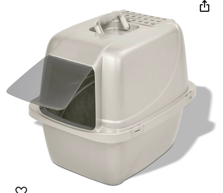 Photo 1 of Van Ness Pets Odor Control Large Enclosed Cat Litter Box, Hooded, Pearl, CP6