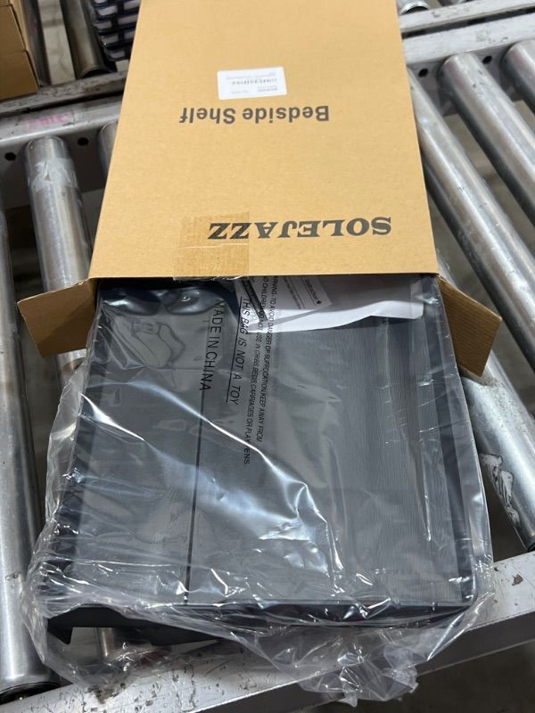 Photo 1 of SOLEJAZZ Bedside Shelf for Bed, Foldable Bunk Bed Shelf Clip On Nightstand Tray College Dorm Room Essential Table Caddy with Cup & Cord Holder for Top Bunk Organizer Bedroom Nightstand, Black