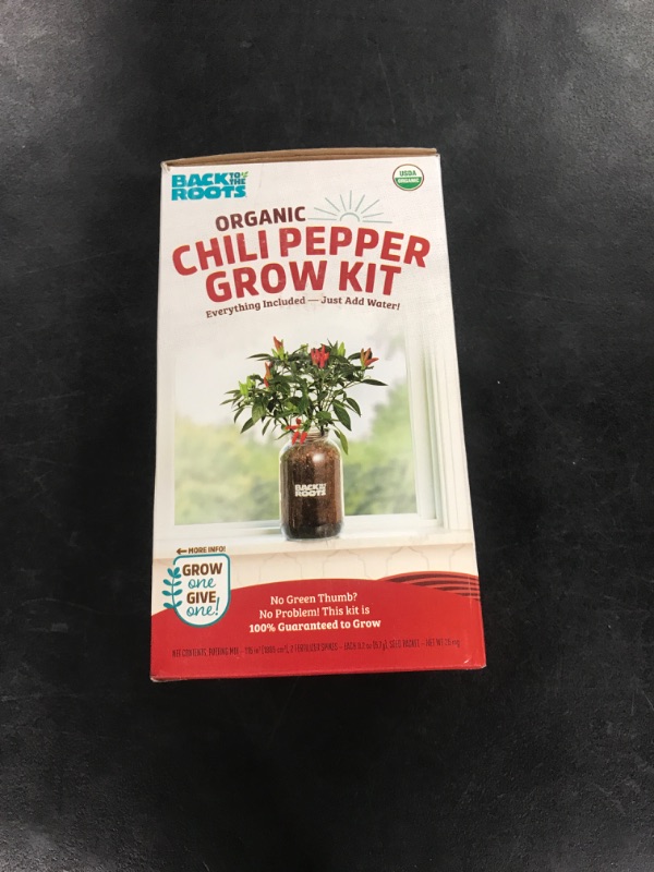Photo 2 of Back to the Roots Non-GMO Chili Planter, Grow Organic Chili Peppers Year Round, Windowsill Grow Kit, Top Gardening Gift, Holiday Gift, & Unique Gift Chili Pepper 1