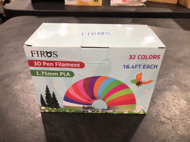 Photo 3 of FIROS PLA 3D Pen Filament Refills Pack, 32 Colors 3D Pen PLA Filament, Each Color 16.4 ft,3D Printing Pen PLA Filament, Compatible with SCRIB3D MYNT3D 3D Pen, Not Suitable for 3Doodler
