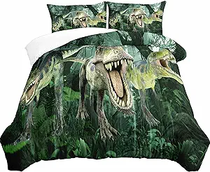 Photo 1 of xiheshian Dinosaur Bedding Full Set 3 Piece Dinasour Comforter Dinosaurios Quilt 1 Dino Pillowcases 
