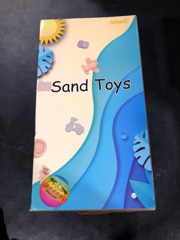 Photo 2 of AstarX Sand Toys,30 Pcs Beach Toys for Kids,Beach Ball,Truck,Molds,Beach Tools,Mini Flags,Mesh Bag Include
