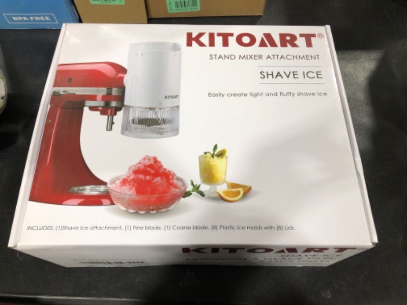 Photo 2 of Shave Ice Attachment for KitchenAid Stand Mixers, Ice Shaver Attachment, Snow Cone Attachment/Maker, White (Machine/Mixer Not Included)