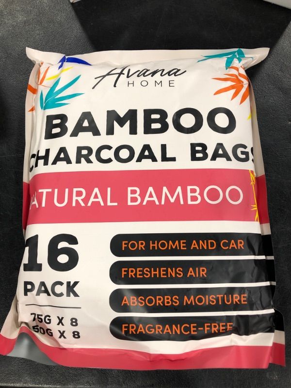 Photo 2 of (16 Pack) Bamboo Charcoal Air Purifying Bag - Charcoal Bags Odor Absorber, for Car, Home & Shoes - Activated Charcoal , Fragrance-Free Odor Eliminator (8x75g, 8x50g)