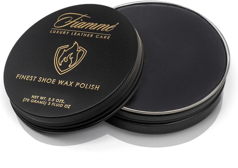 Photo 1 of Premium Wax Shoe Polish - All-Natural Blend of Carnauba Wax, Beeswax, and Oils for Mirror-Like Shine and Deep Gloss (Dark Brown)
