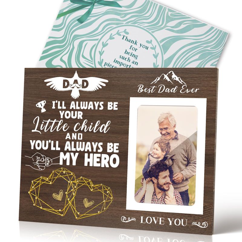 Photo 1 of ZCPTZ Dad Picture Frame Gifts for Dad from Daughter Son Kids Dad Birthday Gift Ideas,Best Father Photo Frame Father-in-Law Gifts for New Year Valentine's Day Father's Day-4x6 Photo