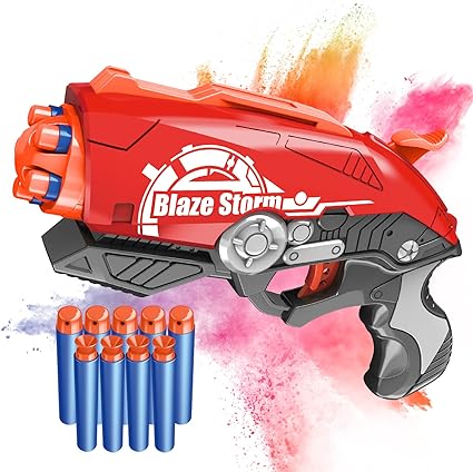 Photo 1 of Soft  Toy Dart Blaster, 5-Dart Rotating Drum, Toy Foam Blasters, Kids Indoor Outdoor Toys for 6 Year Old Boys & Girls and Up